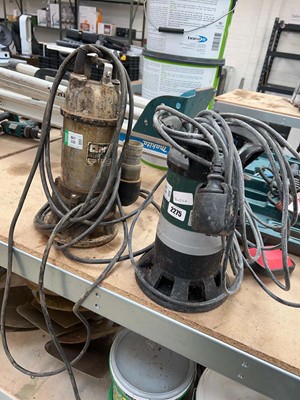 Lot 2275 - Metabo submersible pump with Clarke pump