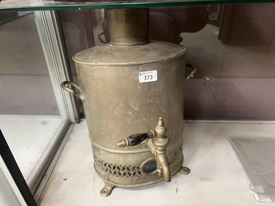 Lot 373 - A distressed plated samovar