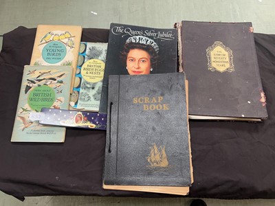 Lot 374 - Assorted ephemera to include scrap book etc.