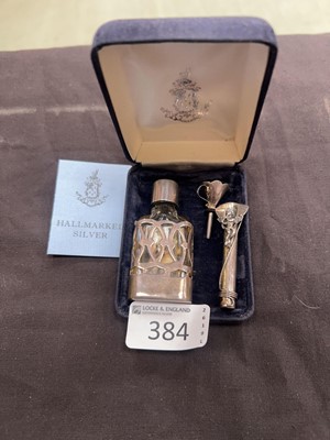 Lot 384 - A silver hallmarked bound scent bottle with...