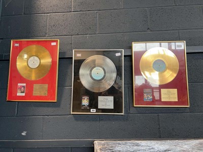 Lot 1085 - Framed gold disc presented to Ian Summers to...
