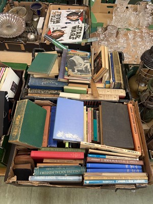 Lot 422 - Two trays of assorted books on various...