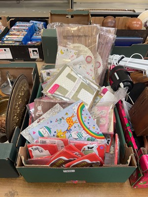 Lot 425 - A tray of greetings cards, thank you cards,...