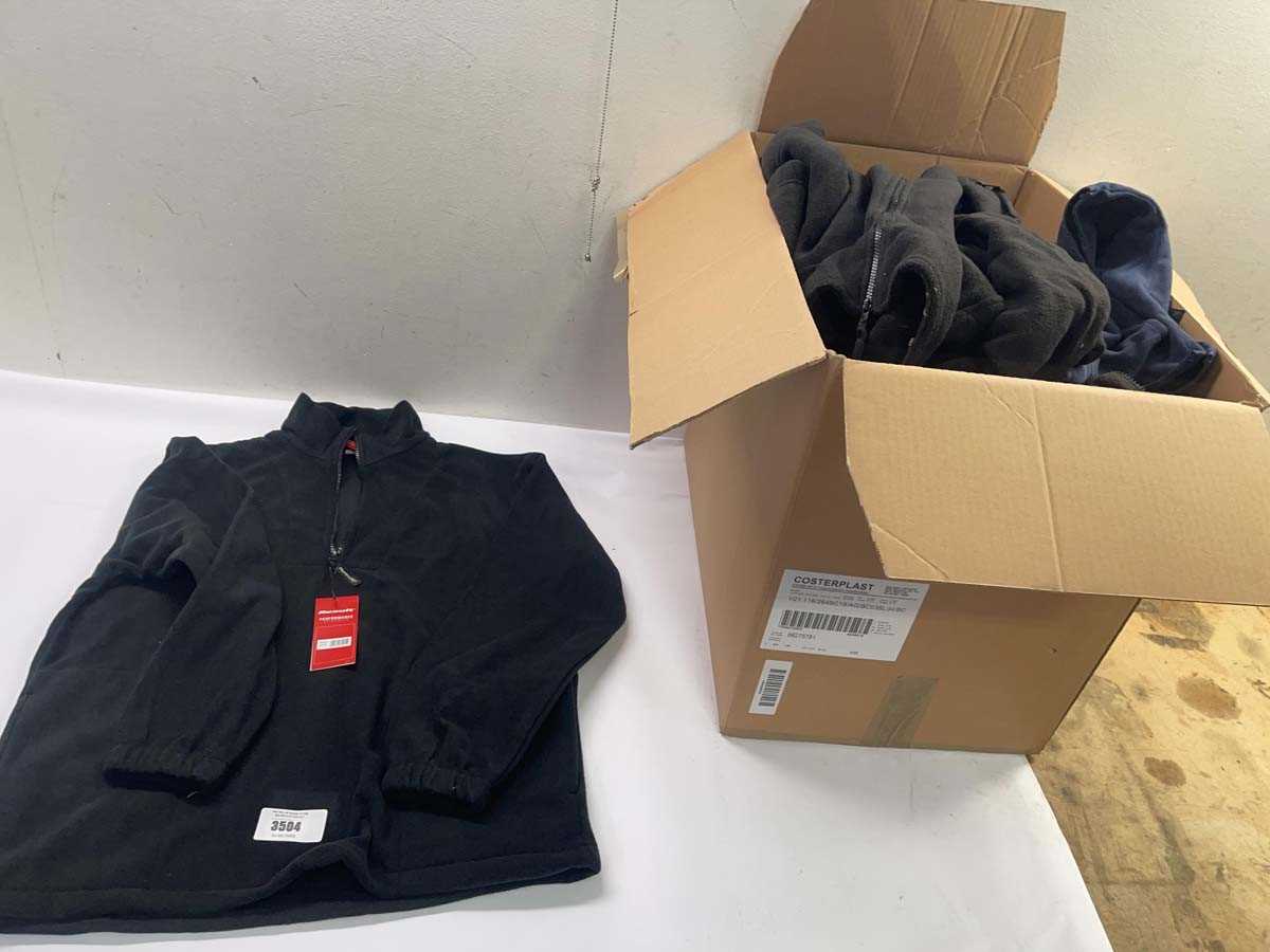 Lot Box of assorted sized and colour fleeces