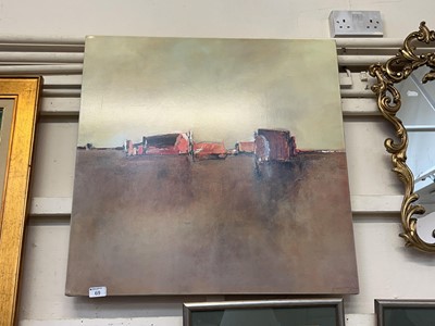 Lot 69 - An unframed abstract print with printed...