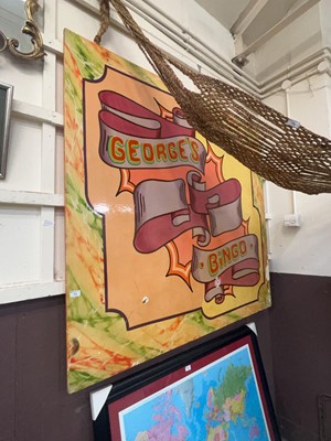 Lot 73 - A fairground advertising sign 'George's Bingo'
