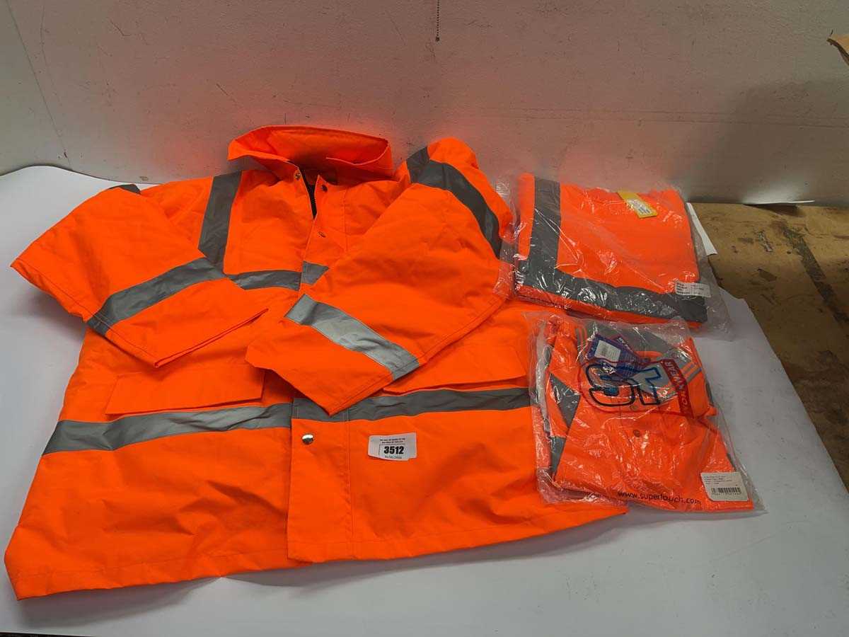 Lot Box of Hi Viz jackets, polo shirts etc
