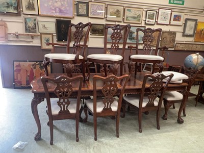 Lot 86 - A 20th century carved mahogany extending...