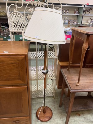 Lot 92 - A mid-20th century teak and chrome standard...