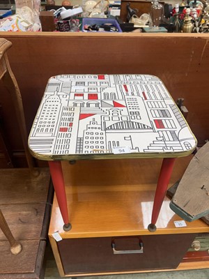 Lot 94 - A small retro side table with city scene...