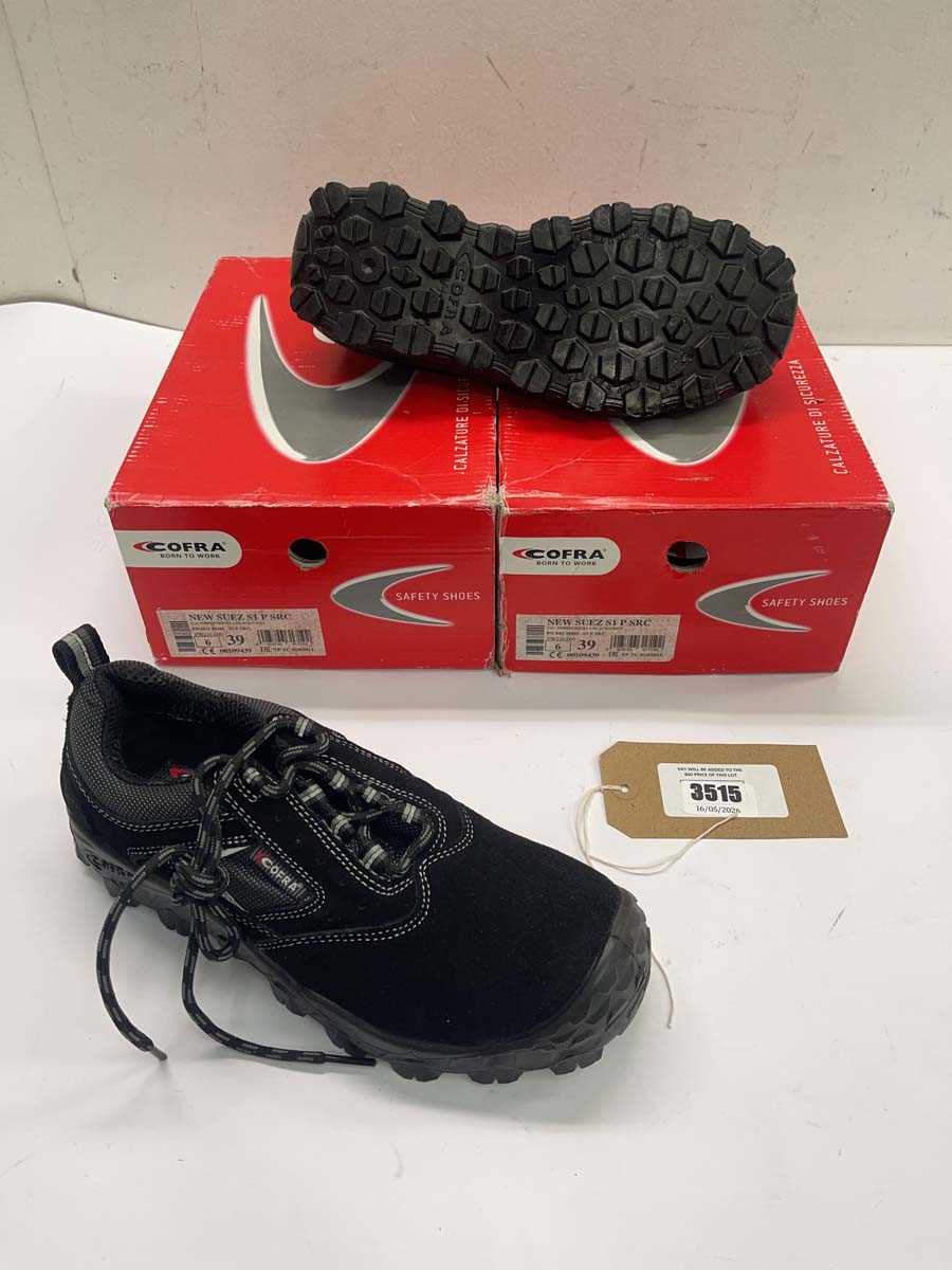 Lot 2 Pair of Cofra New Suez S1 safety shoes Size 6