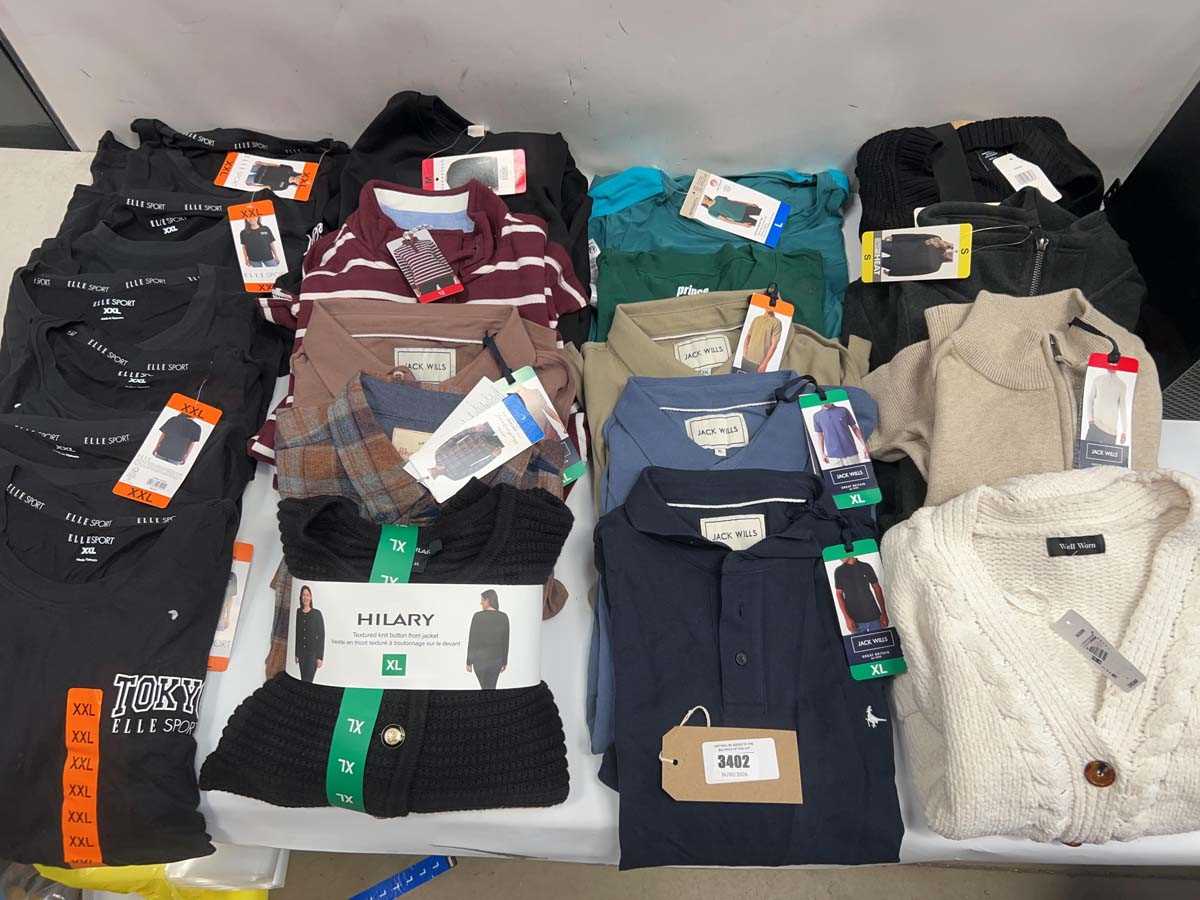 Lot 3402 - Adults clothing x20 Jack Wills, Elle Sport,...