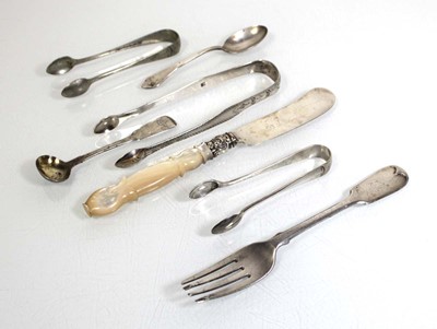 Lot 309 - A group of Victorian and later silver...