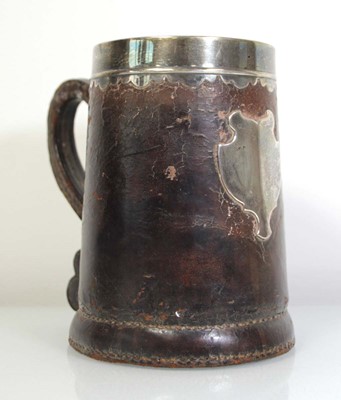 Lot 321 - A late 19th century silver mounted leather...