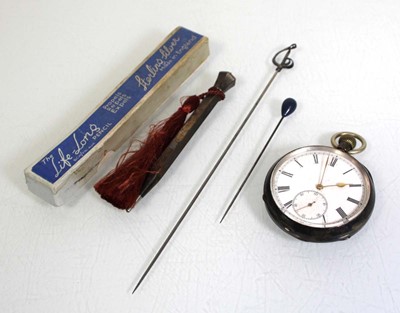 Lot 324 - A silver hat pin of Art Nouveau design,...
