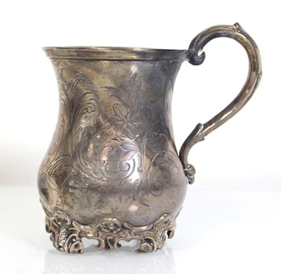 Lot 328 - A Victorian silver Christening mug with...