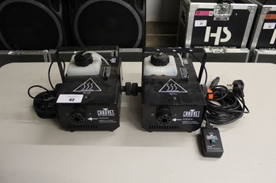 Lot 43 - Two Chauvet Hurricane 901 fogging machines
