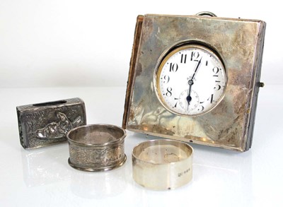 Lot 336 - A Goliath base metal pocket watch, the white...