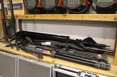 Lot 47 - Manfrotto telescopic monopod, two Rode...