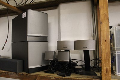 Lot 52 - Six various Bose speakers for home theatre...