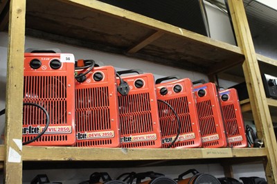 Lot 56 - Six Clarke Devil 2850 electric fan heaters