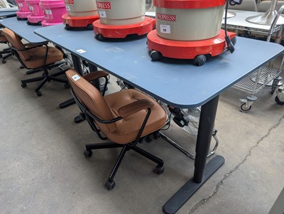Lot 281 - Three 160cm Ikea electric rise and fall desks