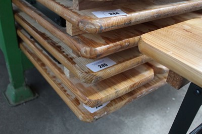 Lot 245 - 2 sets of 177cm x 46cm folding tables and a...