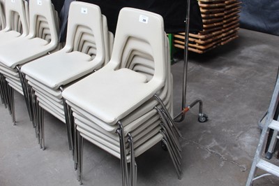 Lot 259 - 7 Johanson cream leather 20th Century design...