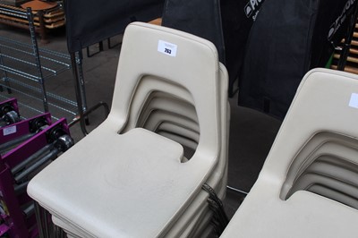 Lot 263 - 7 Johanson cream leather 20th Century design...