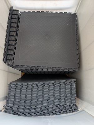 Lot 308 - Approx. 180 Eco Tile Flooring 49cm square grey...