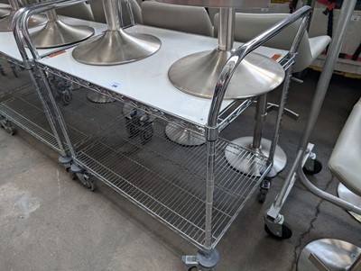 Lot 298 - 95cm two tier mobile trolley