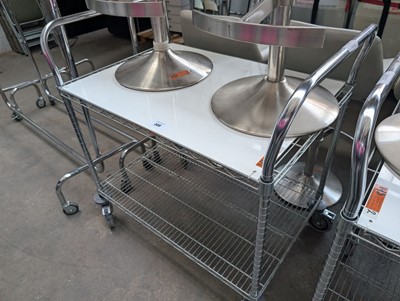 Lot 300 - 95cm two tier mobile trolley