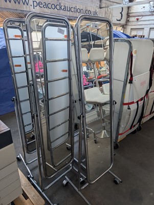 Lot 307 - Five mobile dressing mirrors