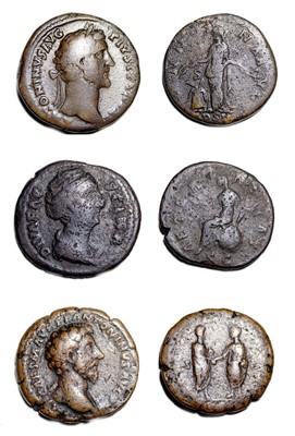 Lot Group of Dupondius, AS, AS AE and Sestertius...