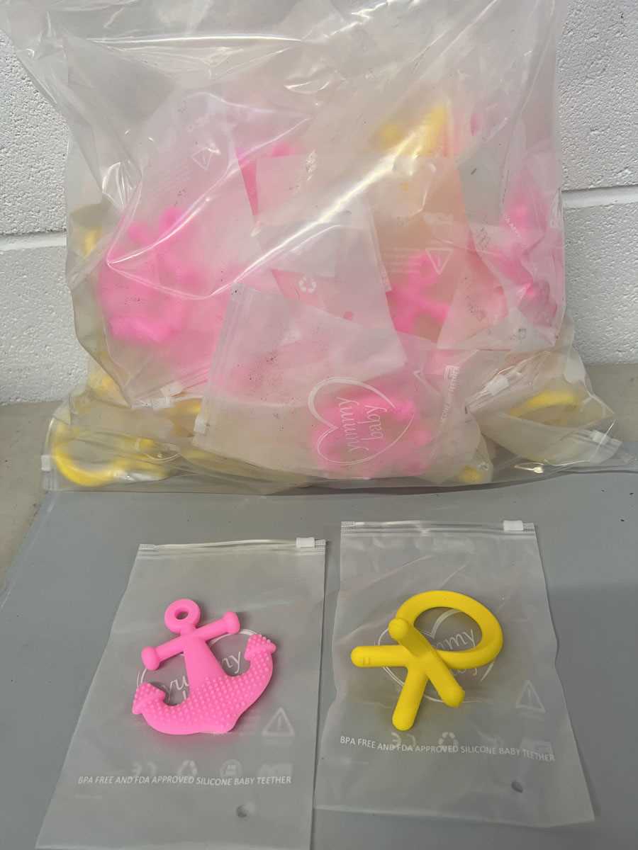 Lot Approx. 50 Yummy Baby silicone teether toys