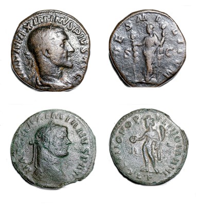 Lot Group of Sestertius, AE Follis and Dupondius...