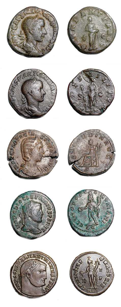 Lot Group of Sestertius, AE Follis and Dupondius...