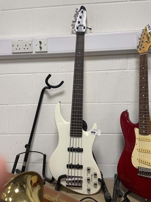 Lot 2610 - Dearmond five string bass guitar with three...