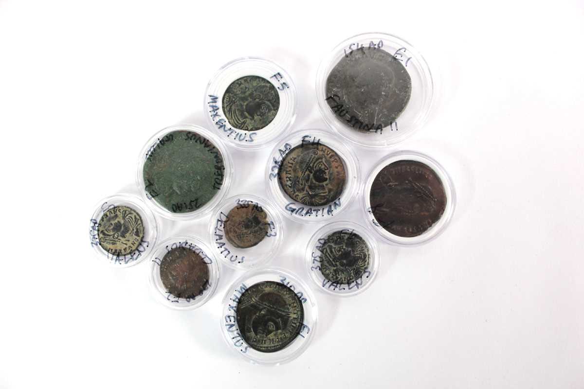 Lot Group of roman coins (10) including AE2, AE18,...
