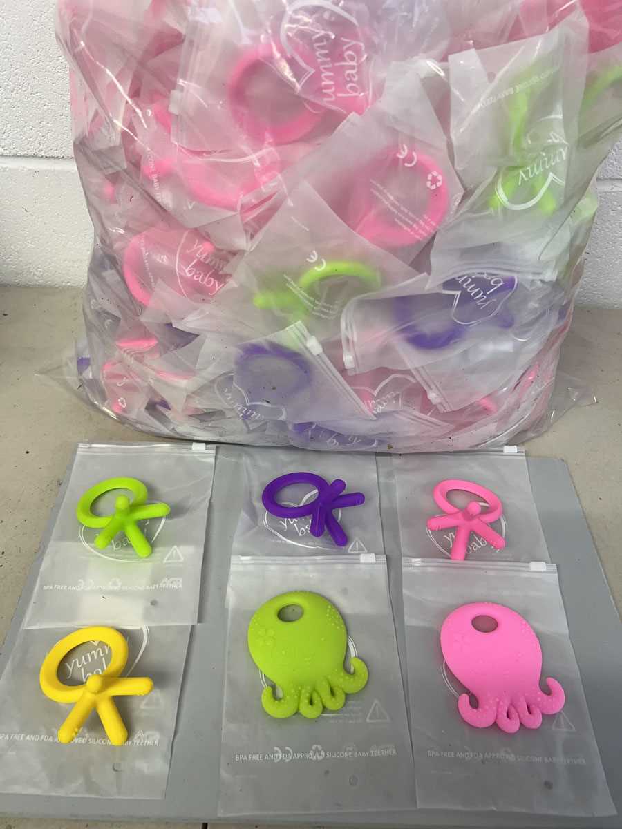 Lot Approx. 200 Yummy Baby silicone teether toys