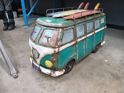 Lot 4077 - Large VW metal display model of a split screen...