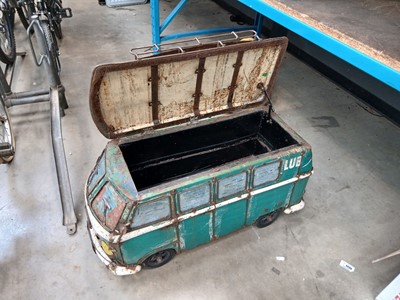 Lot 4077 - Large VW metal display model of a split screen...