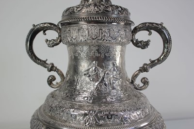 Lot 323 - A 19th century spirit kettle or samovar...
