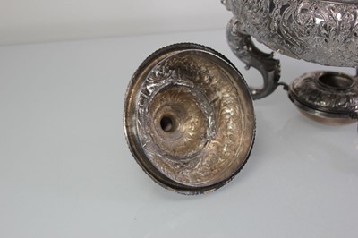 Lot 323 - A 19th century spirit kettle or samovar...