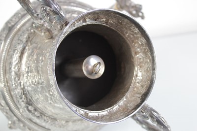 Lot 323 - A 19th century spirit kettle or samovar...