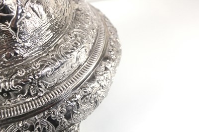 Lot 323 - A 19th century spirit kettle or samovar...