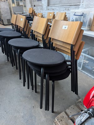 Lot 338 - 8 Tip Toe black stacking chairs