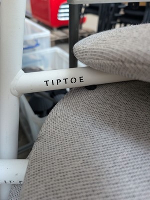 Lot 340 - 8 Tip Toe cream stacking chairs