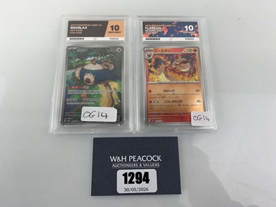 Lot 1294 - (2) 2023 Pokémon Card 151 #181 KOR - Snorlax...
