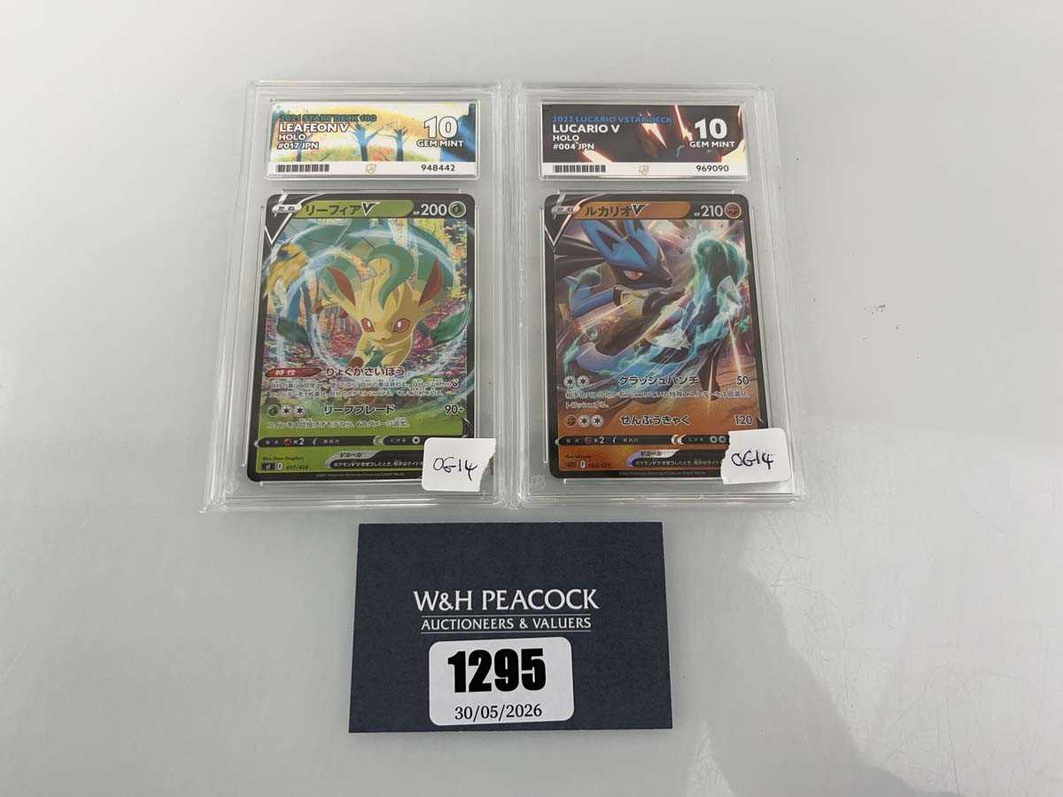 Lot 1295 - (2) 2022 Pokémon Lucario VStar Deck #004 JPN -...